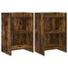 Nattbord 2 pcs Røkt Eik 40 x 30 x 60 cm Konstruert tre