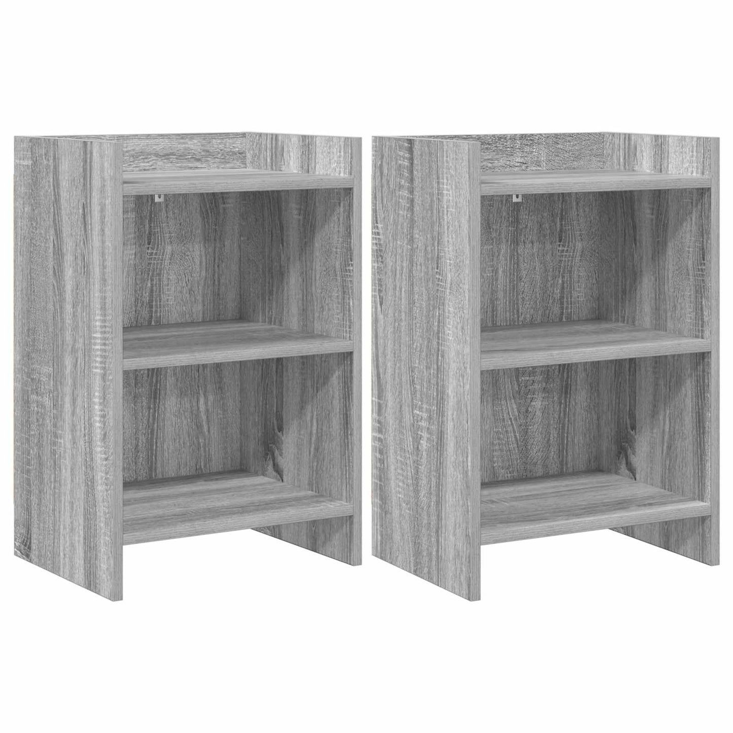 Nattbord 2 pcs Grå Sonoma 40 x 30 x 60 cm Konstruert tre