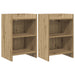 Nattbord 2 pcs Artisan eik 40 x 30 x 60 cm Konstruert tre