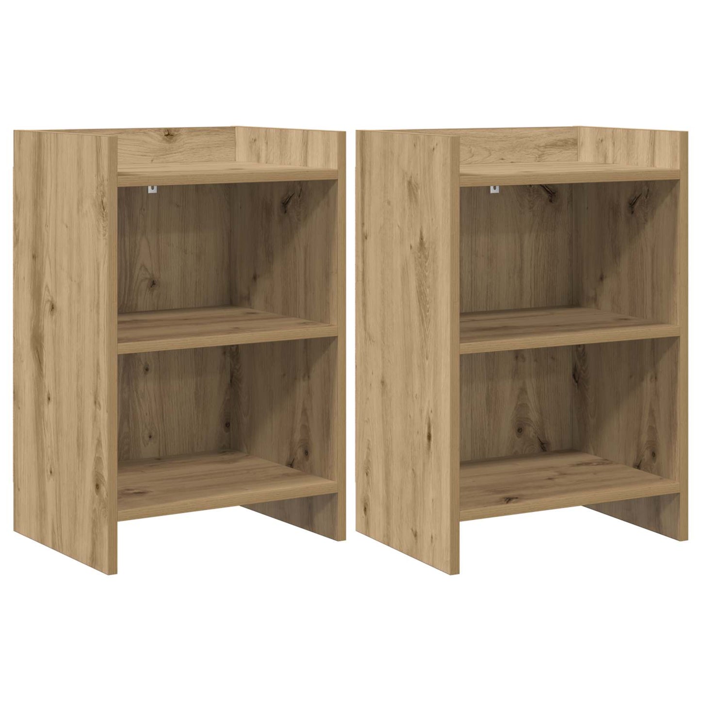 Nattbord 2 pcs Artisan eik 40 x 30 x 60 cm Konstruert tre