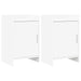 Nattbord 2 pcs Hvit 40 x 30 x 60 cm Konstruert tre