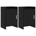 Nattbord 2 pcs Svart eik 40 x 30 x 60 cm Konstruert tre
