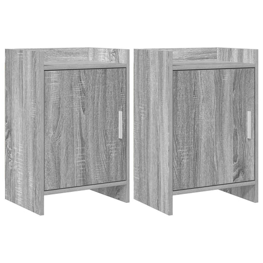 Nattbord 2 pcs Grå Sonoma 40 x 30 x 60 cm Konstruert tre