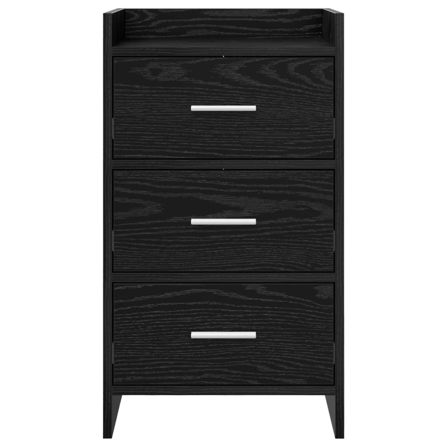 Nattbord Svart eik 40 x 36 x 70 cm Konstruert tre