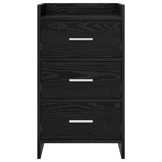 Nattbord Svart eik 40 x 36 x 70 cm Konstruert tre