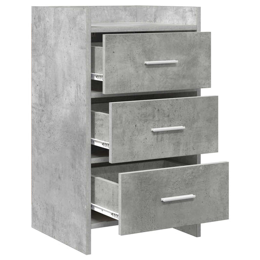 Nattbord Betonggrå 40 x 36 x 70 cm Konstruert tre