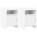Nattbord 2 pcs Hvit 40 x 36 x 60 cm Konstruert tre