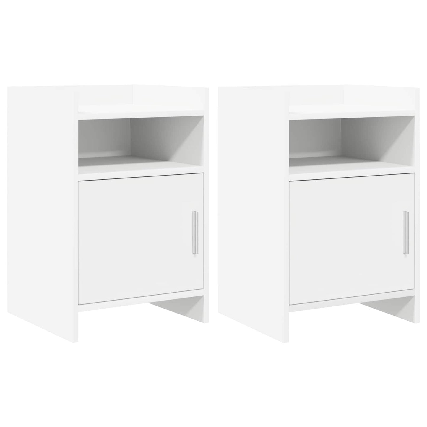 Nattbord 2 pcs Hvit 40 x 36 x 60 cm Konstruert tre