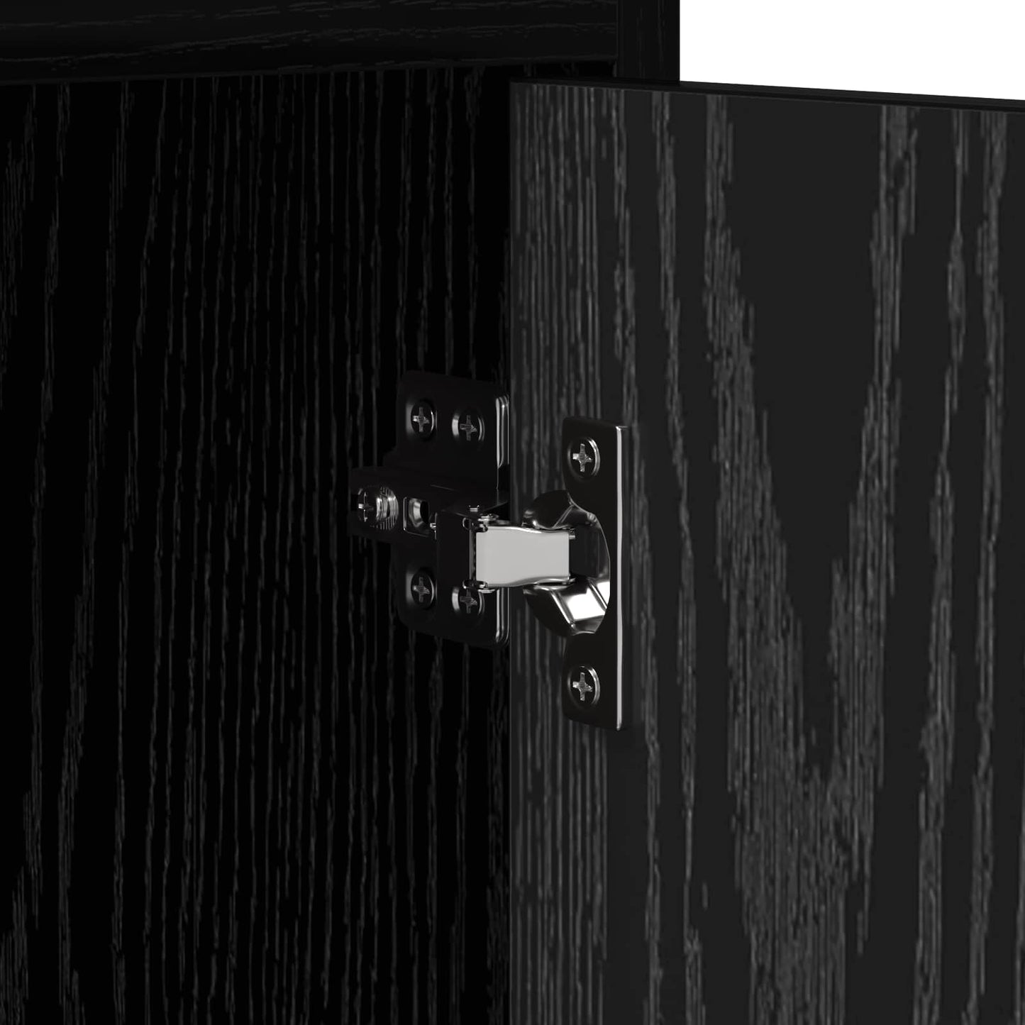 Nattbord 2 pcs Svart eik 40 x 36 x 60 cm Konstruert tre