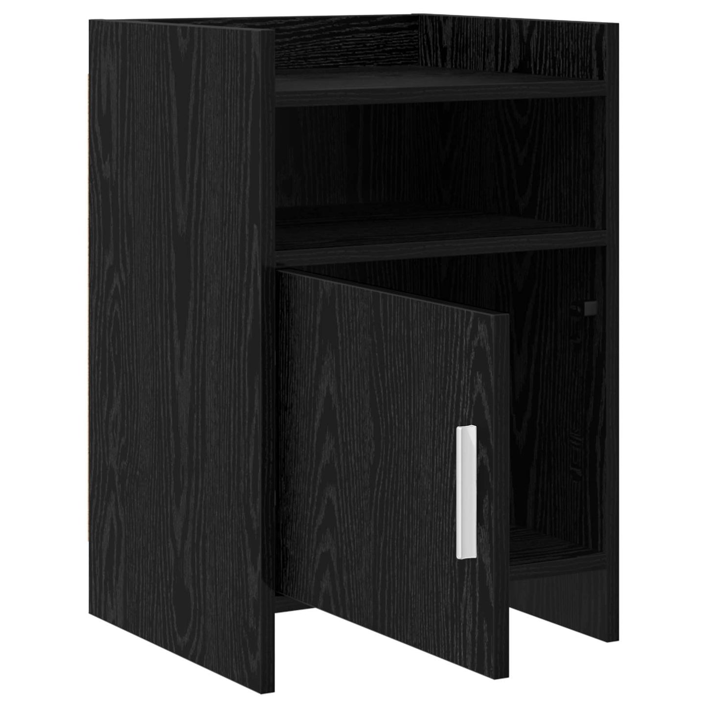 Nattbord 2 pcs Svart eik 40 x 36 x 60 cm Konstruert tre