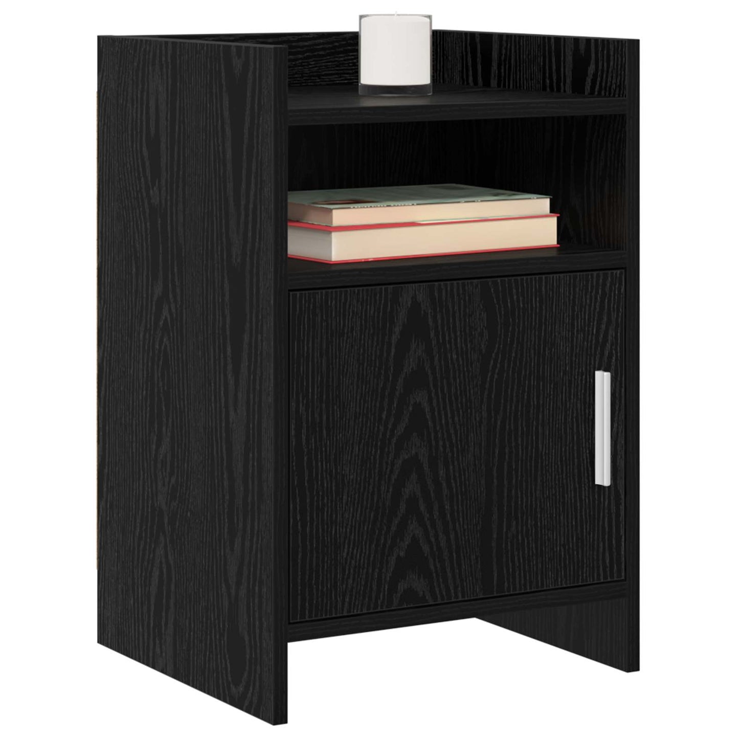 Nattbord 2 pcs Svart eik 40 x 36 x 60 cm Konstruert tre