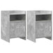 Nattbord 2 pcs Betonggrå 40 x 36 x 60 cm Konstruert tre