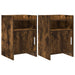 Nattbord 2 pcs Røkt Eik 40 x 36 x 60 cm Konstruert tre