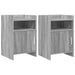Nattbord 2 pcs Grå Sonoma 40 x 36 x 60 cm Konstruert tre