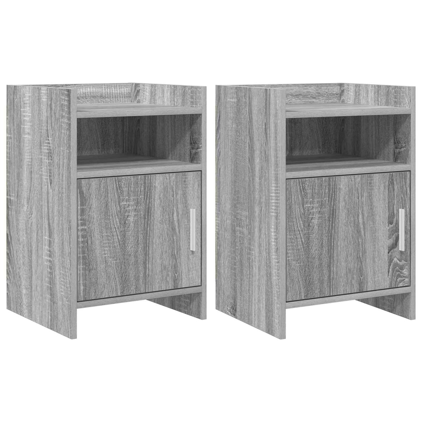 Nattbord 2 pcs Grå Sonoma 40 x 36 x 60 cm Konstruert tre