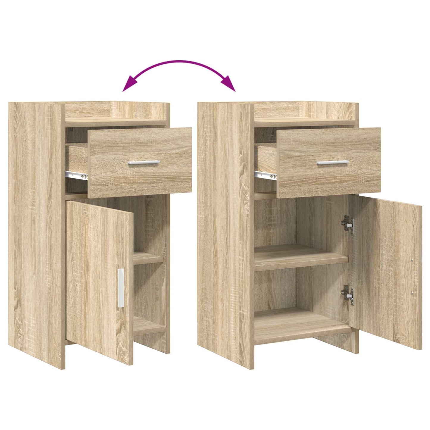 Serviesskap Sonoma eik 40 x 36 x 80 cm Konstruert tre