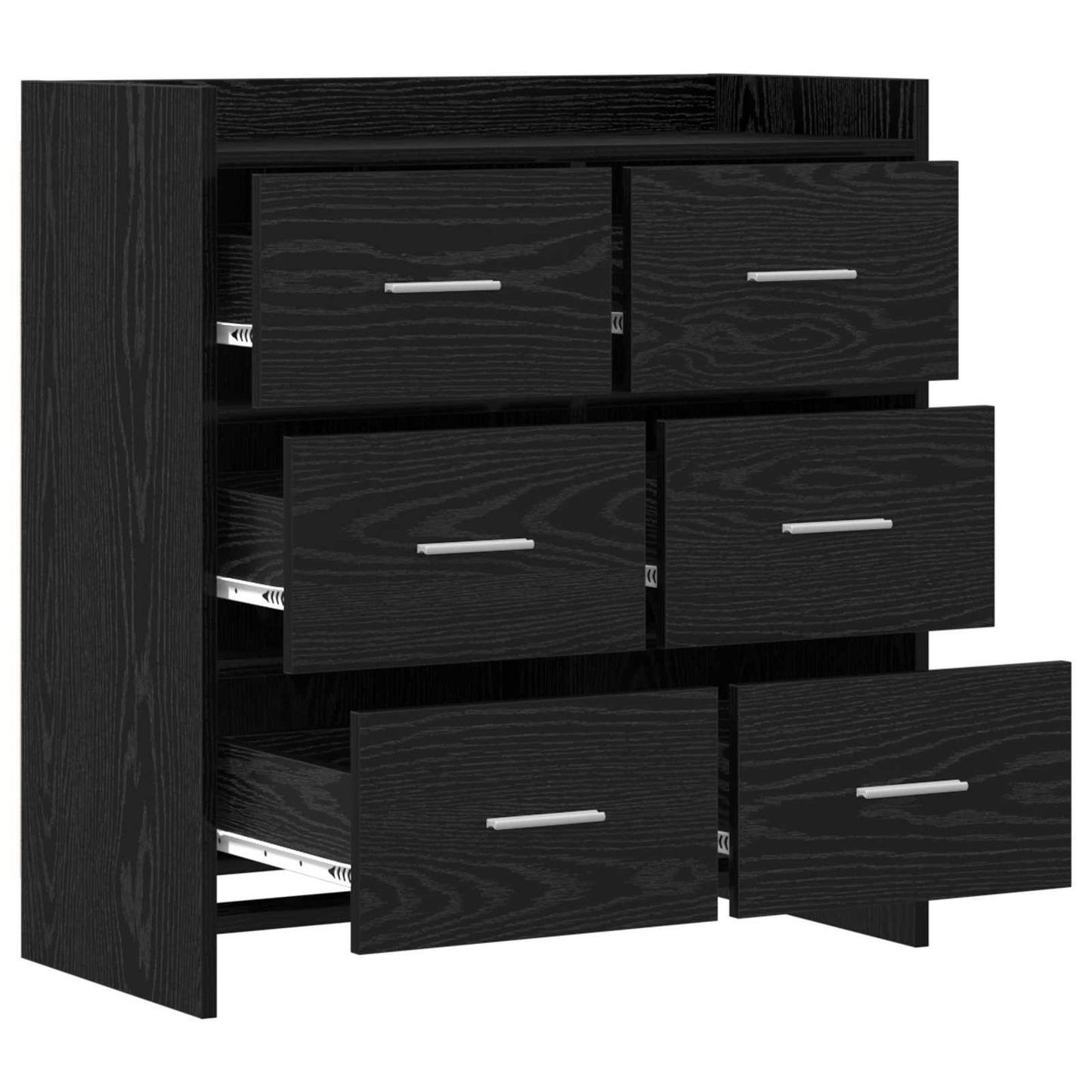 Serviesskap Svart eik 75 x 33 x 80 cm Konstruert tre