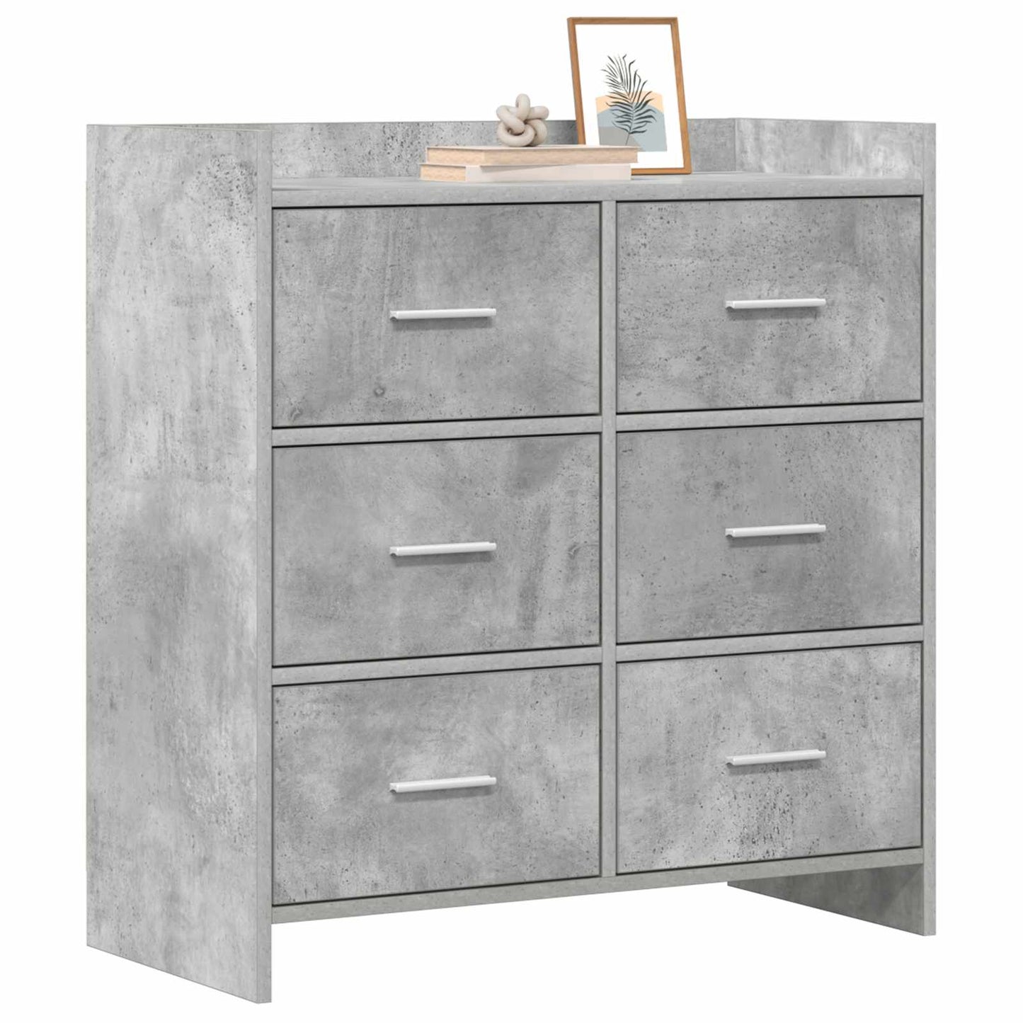 Serviesskap Betonggrå 75 x 33 x 80 cm Konstruert tre