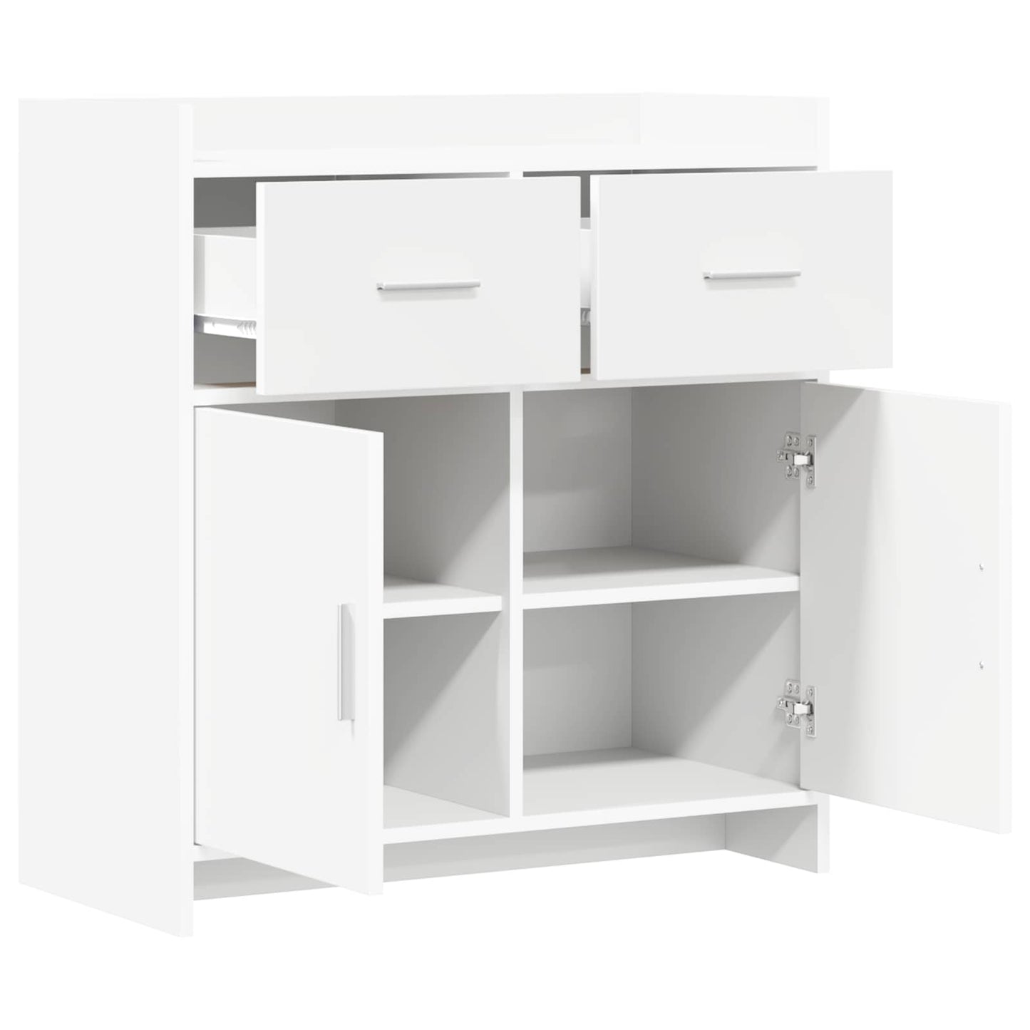 Serviesskap Hvit 75 x 36 x 80 cm Konstruert tre