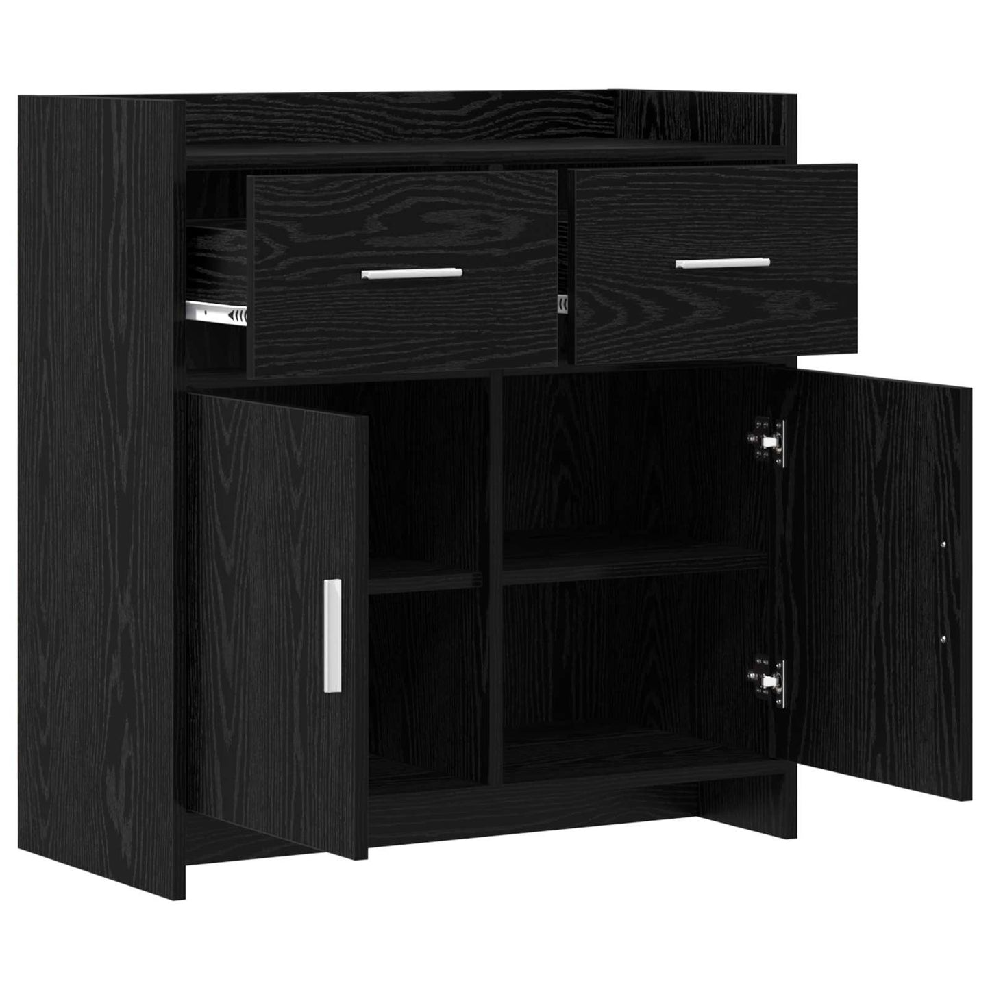Serviesskap Svart eik 75 x 36 x 80 cm Konstruert tre