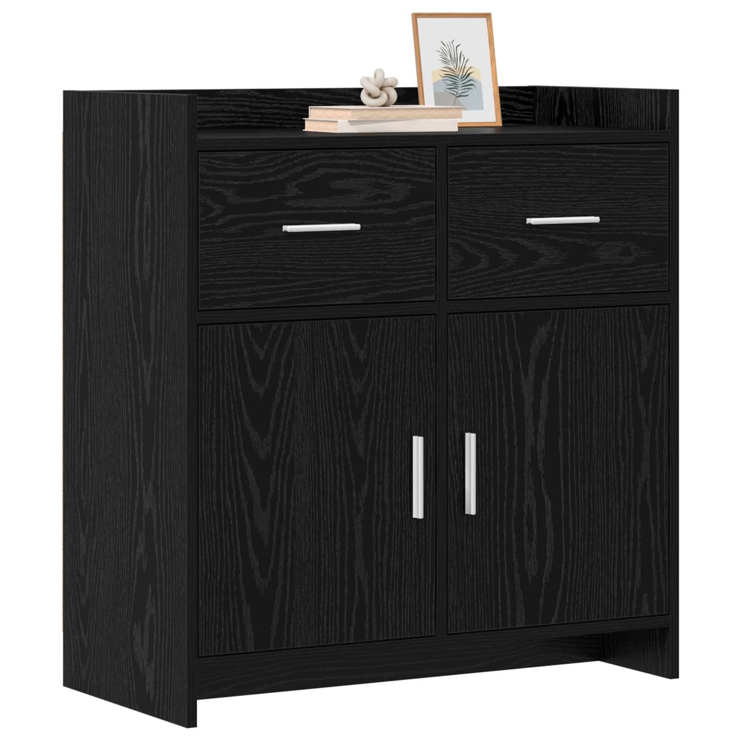 Serviesskap Svart eik 75 x 36 x 80 cm Konstruert tre