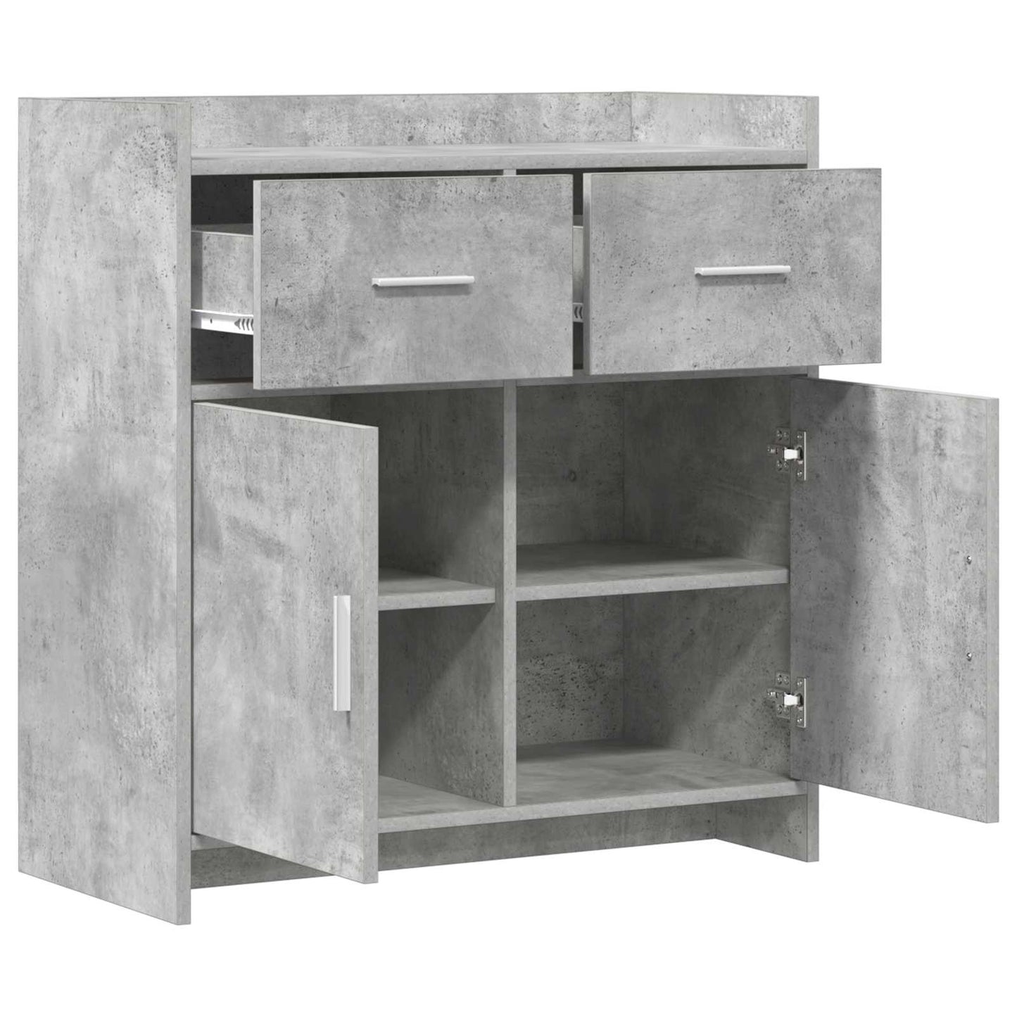 Serviesskap Betonggrå 75 x 36 x 80 cm Konstruert tre