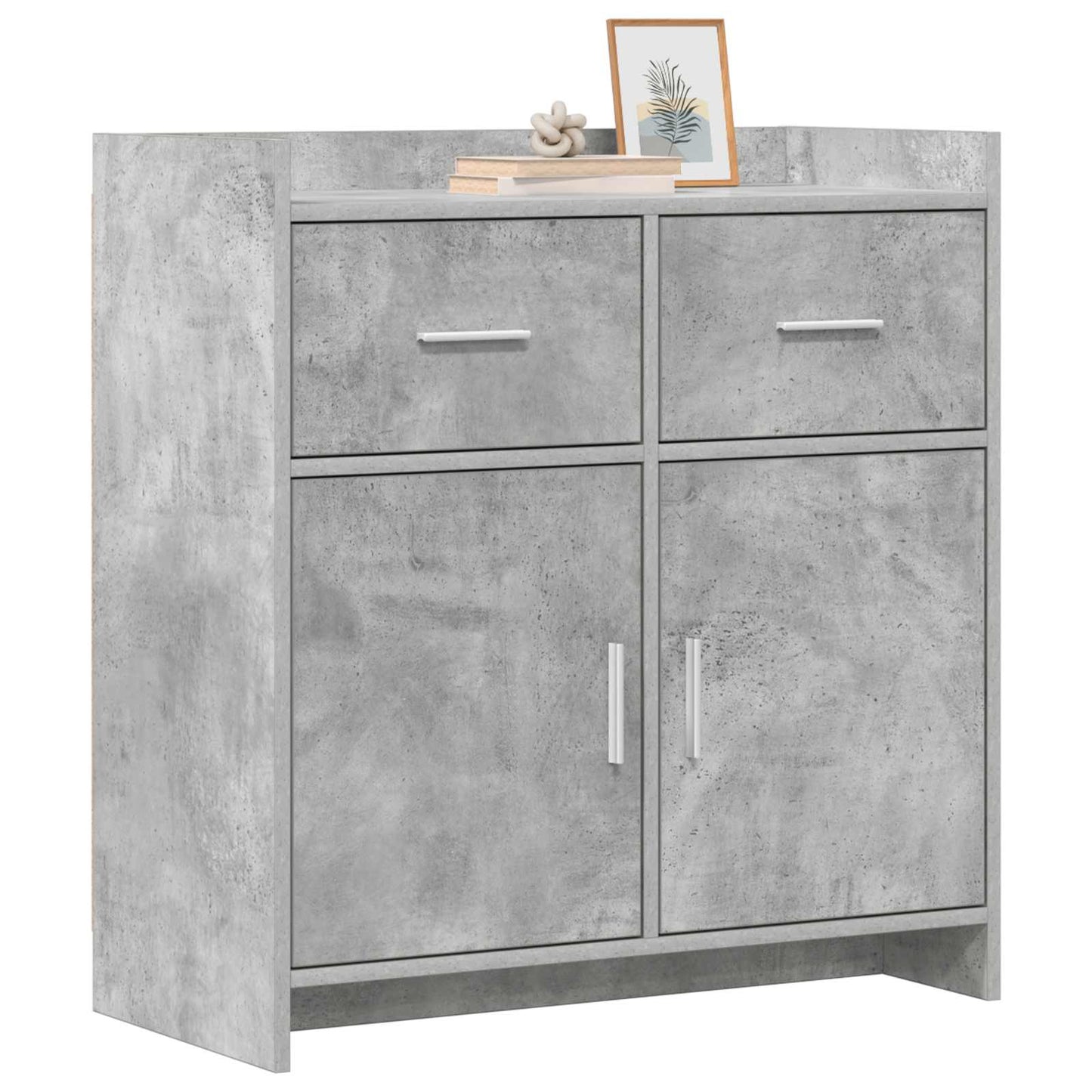 Serviesskap Betonggrå 75 x 36 x 80 cm Konstruert tre