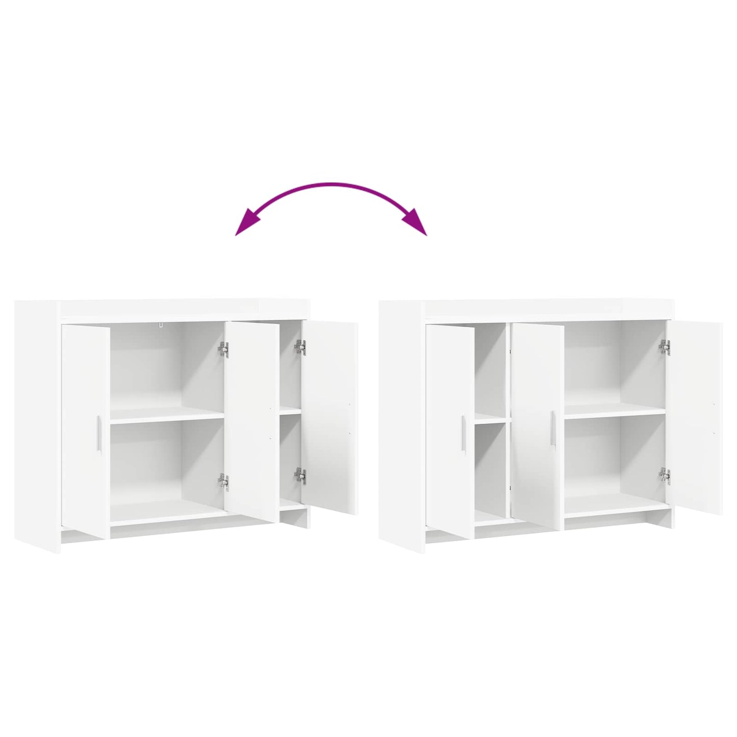 Serviesskap Hvit 98,5 x 33 x 80 cm Konstruert tre