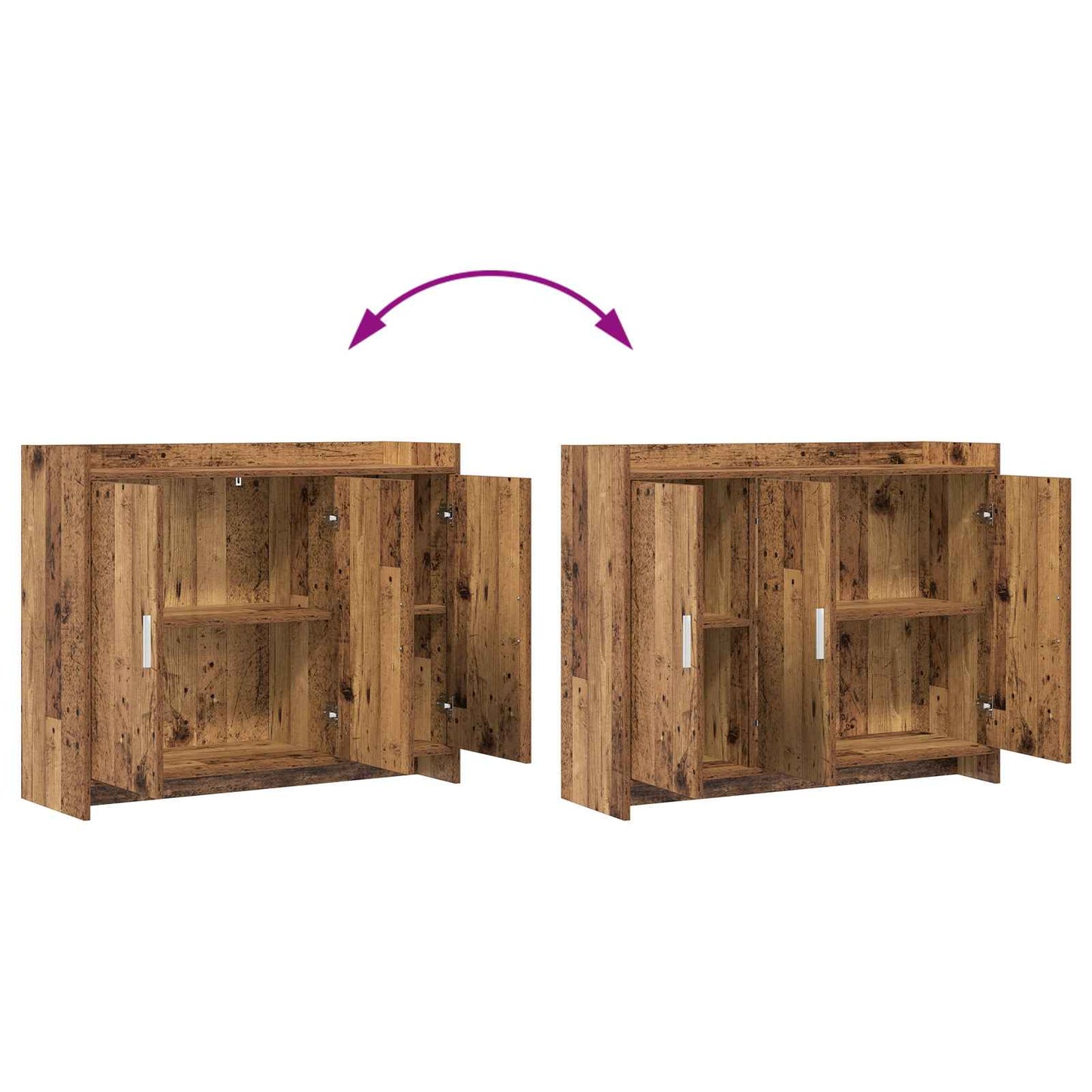 Serviesskap Gammelt tre 98,5 x 33 x 80 cm Konstruert tre
