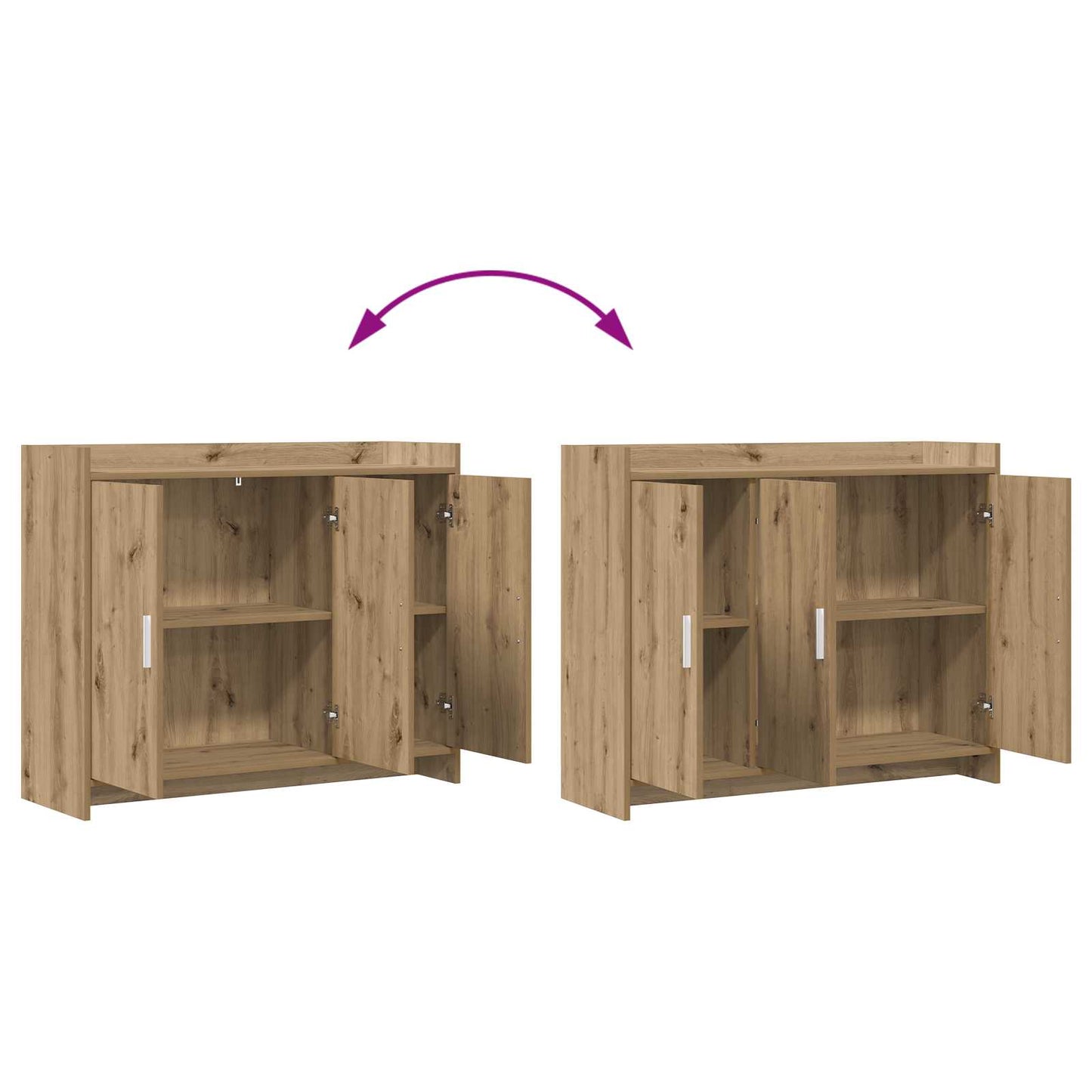 Serviesskap Artisan eik 98,5 x 33 x 80 cm Konstruert tre