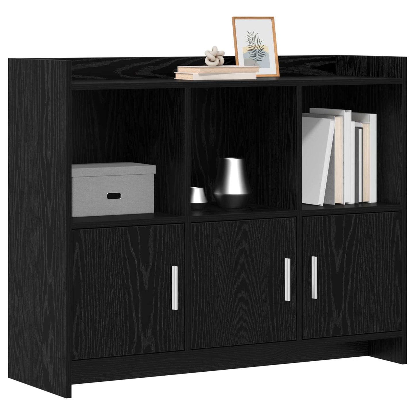 Serviesskap Svart eik 98,5 x 33 x 80 cm Konstruert tre