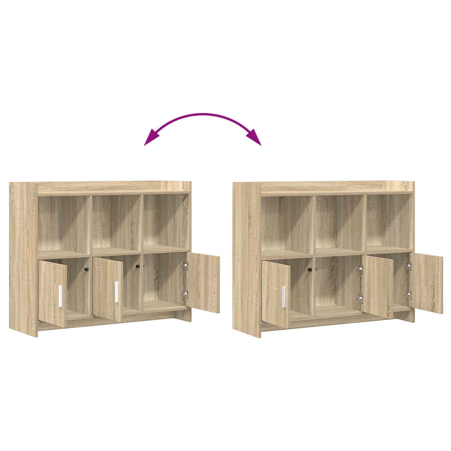 Serviesskap Sonoma eik 98,5 x 33 x 80 cm Konstruert tre