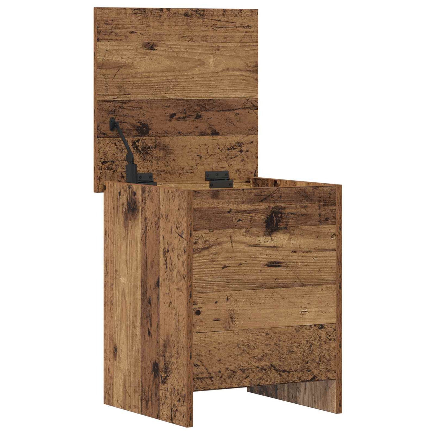 Oppbevaringskiste Gammelt tre 40 x 40 x 50 cm Konstruert tre