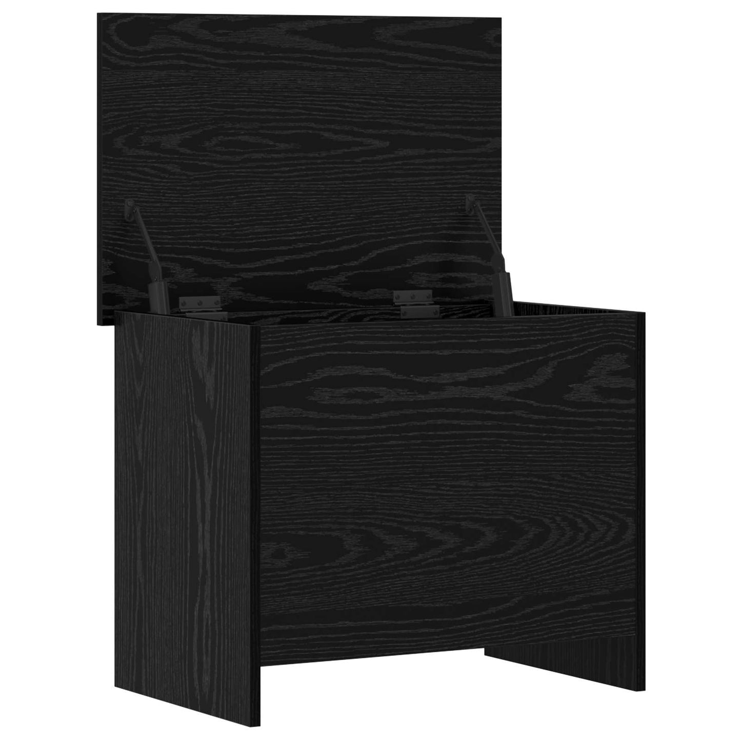 Oppbevaringskiste Svart eik 60 x 40 x 50 cm Konstruert tre