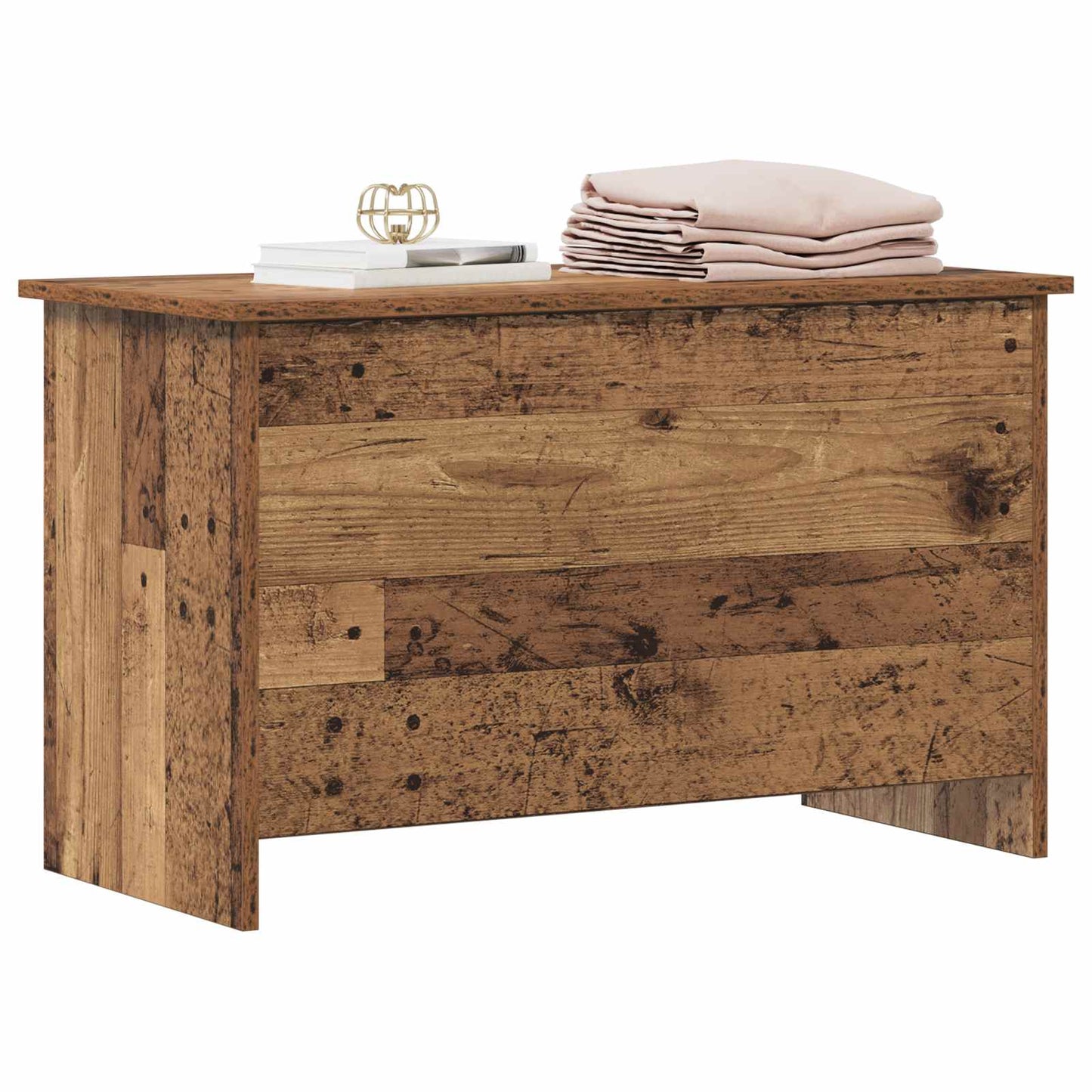 Oppbevaringskiste Gammelt tre 80 x 40 x 50 cm Konstruert tre