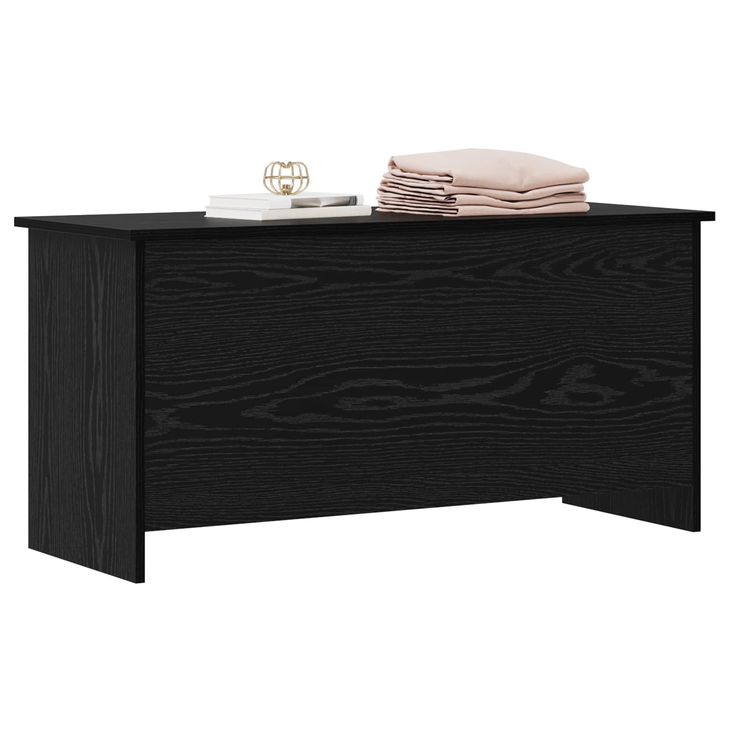 Oppbevaringskiste Svart eik 100 x 40 x 50 cm Konstruert tre