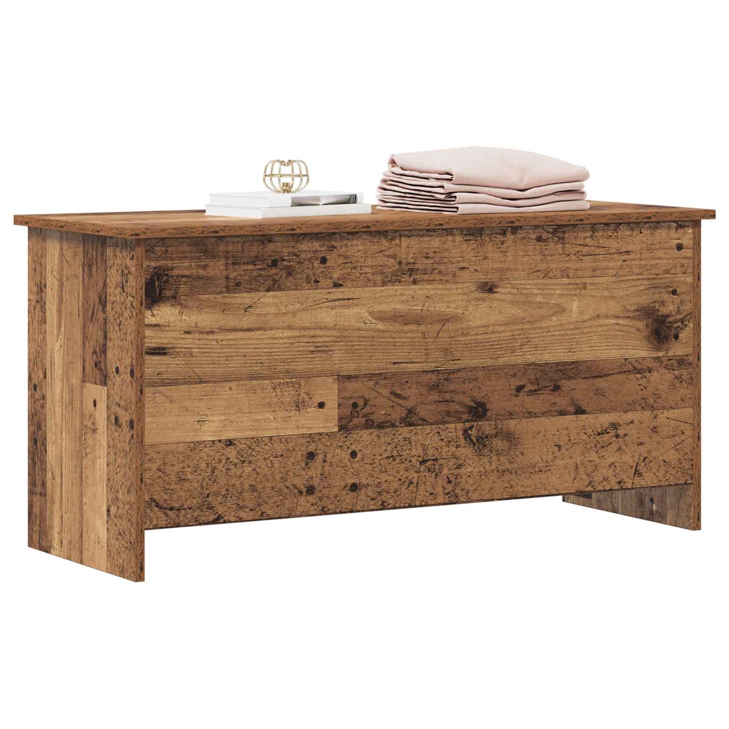 Oppbevaringskiste Gammelt tre 100 x 40 x 50 cm Konstruert tre