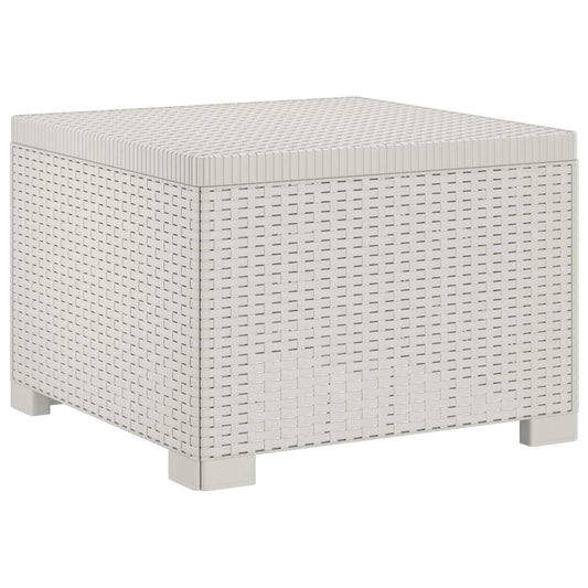 1-seters Hage Sofa Rattan Utseende PP Hvit