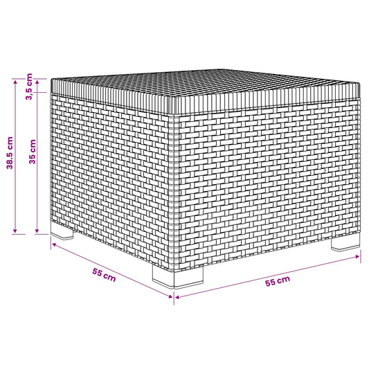 1-seters Hage Sofa Rattan Utseende PP Hvit