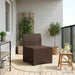 1-seters Hage Sofa Rattan Utseende PP Brun