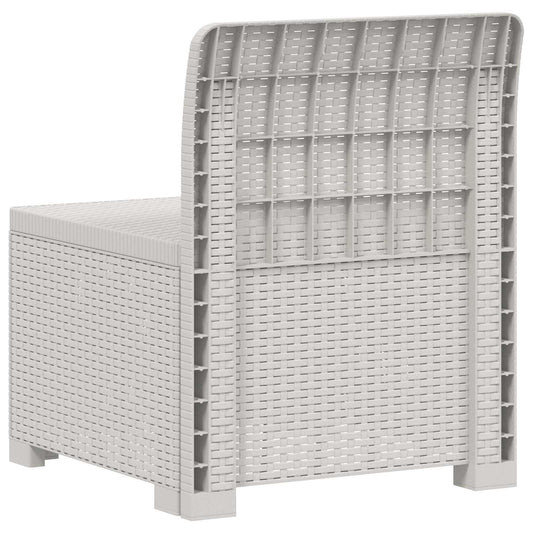 1-seters Hage Sofa Rattan Utseende PP Hvit
