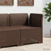 1-seters Hage Sofa Rattan Utseende PP Brun