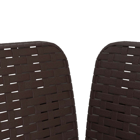 1-seters Stol med Pute Rattan Utseende PP Brun