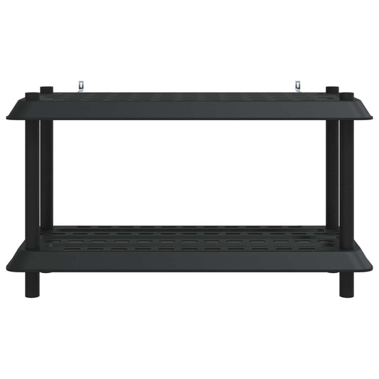 Hyllesystem 2 nivåer 100 x 40 x 55,5 cm PP Antrasitt
