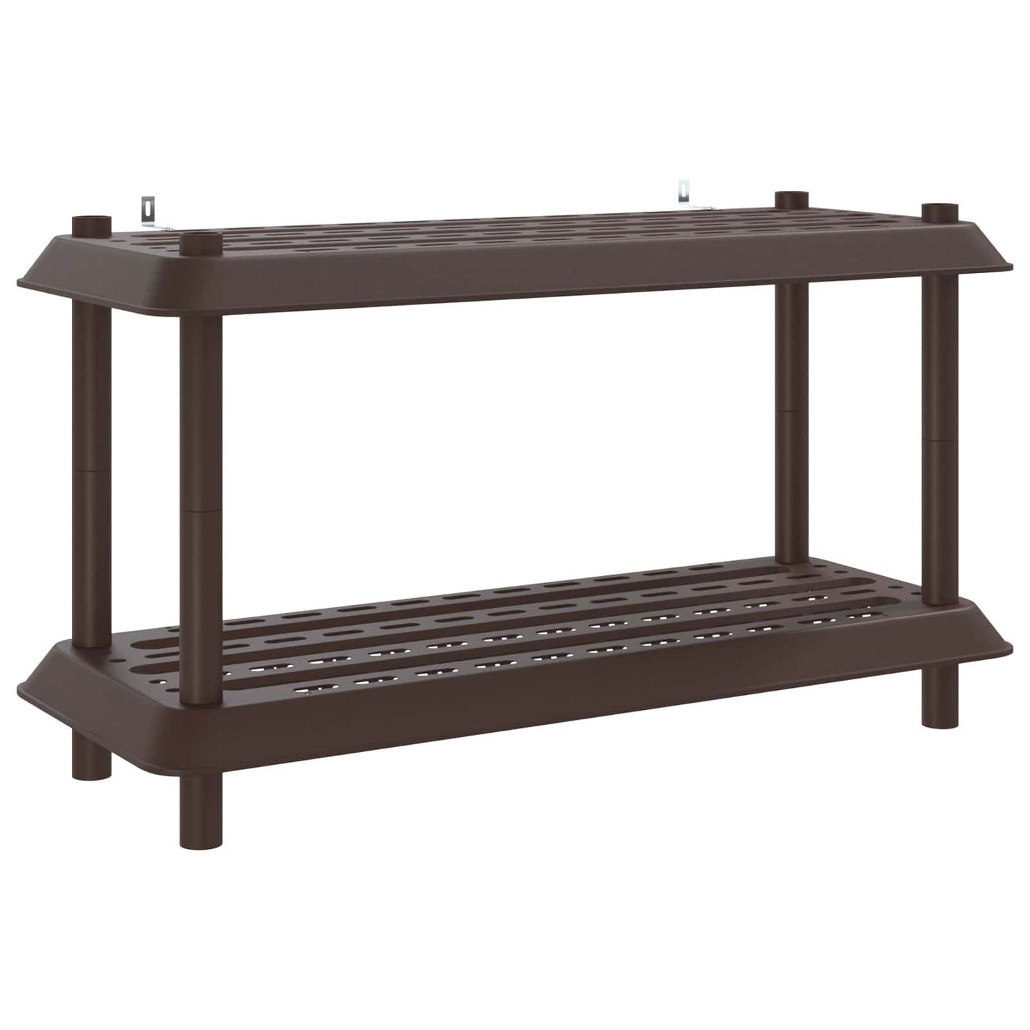 Hyllesystem 2 nivåer 100 x 40 x 55,5 cm PP Brun