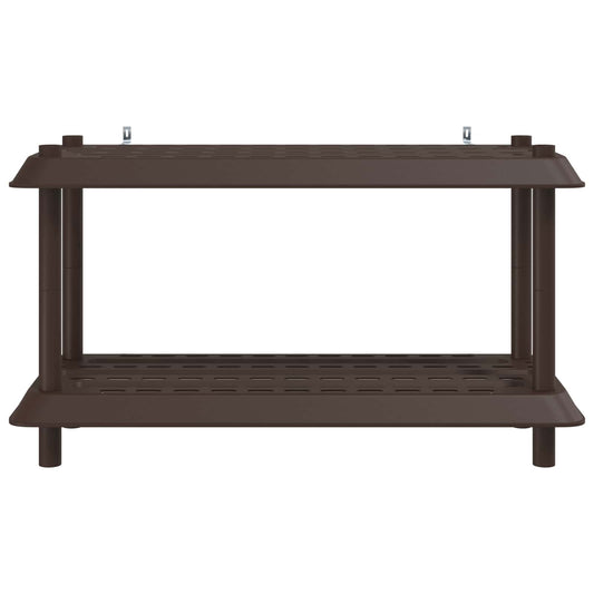 Hyllesystem 2 nivåer 100 x 40 x 55,5 cm PP Brun