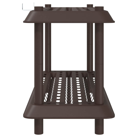 Hyllesystem 2 nivåer 100 x 40 x 55,5 cm PP Brun