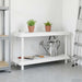 Hyllesystem 2 nivåer 100 x 40 x 55,5 cm PP Hvit