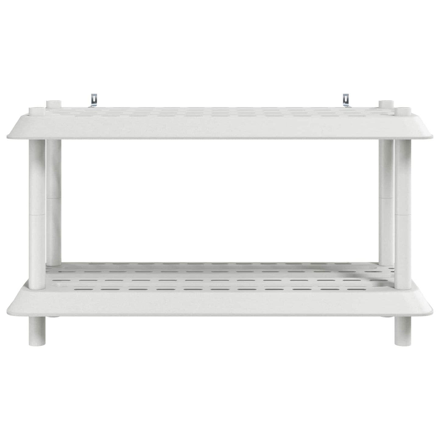 Hyllesystem 2 nivåer 100 x 40 x 55,5 cm PP Hvit