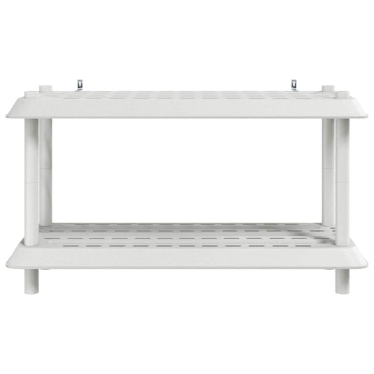 Hyllesystem 2 nivåer 100 x 40 x 55,5 cm PP Hvit